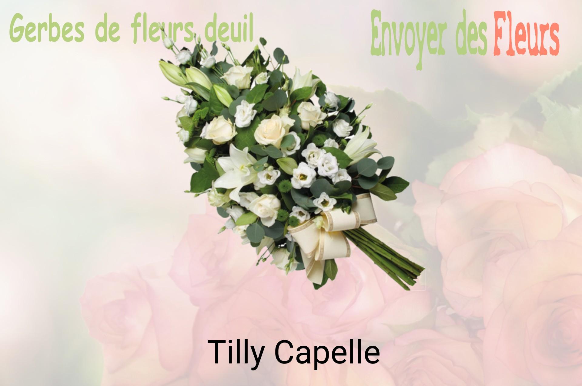 Gerbe de fleurs de deuil livrée à Tilly-Capelle